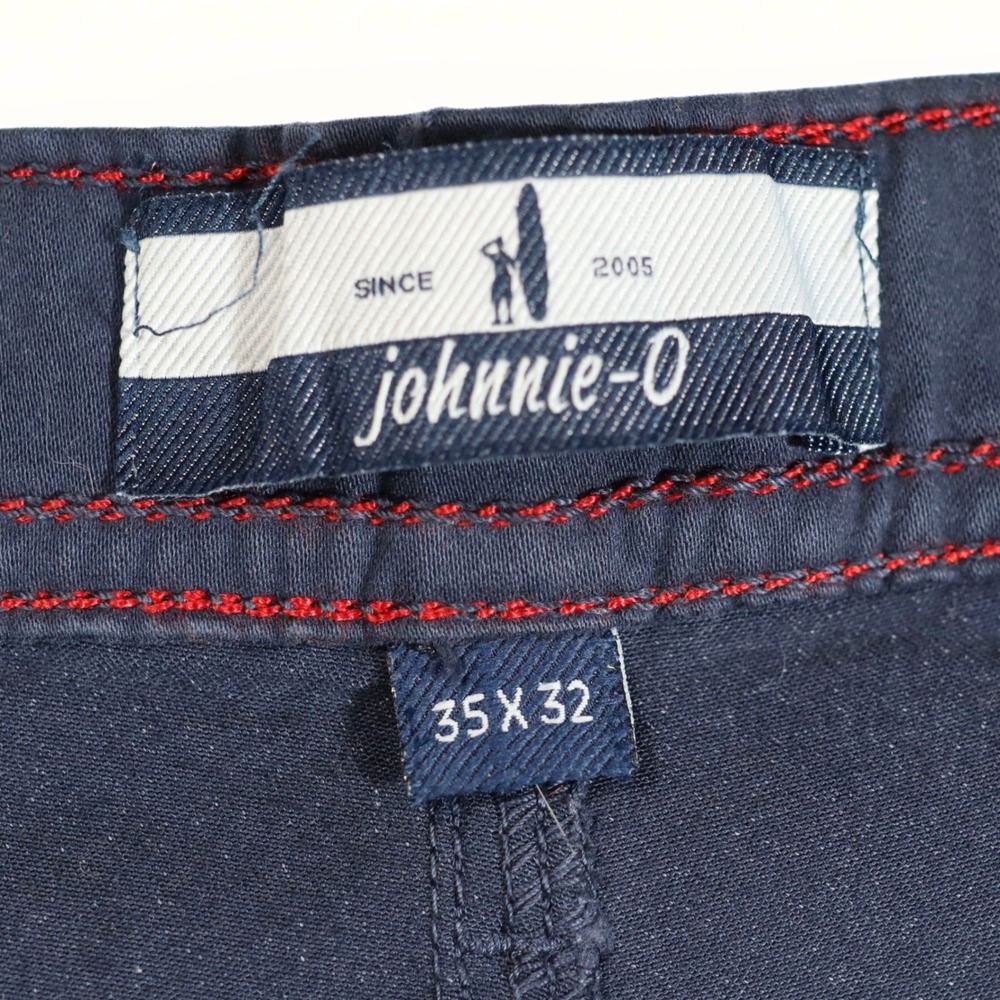 Johnnie-O Carmel Pants Mens 35x32 Dark Navy Blue Straight Leg 5-Pocket Casual Go - Picture 9 of 12